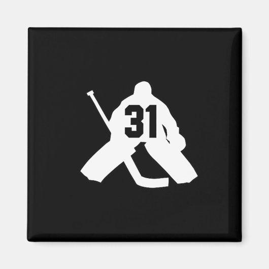 Hockey Doelman Nummer Eenendertig 31 Magneet (Voorkant)
