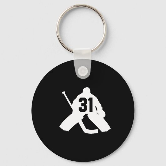 Hockey Doelman Nummer Eenendertig 31 Sleutelhanger (Voorkant)
