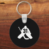 Hockey Doelman Nummer Eenendertig 31 Sleutelhanger (Voorkant)