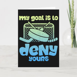 Hockey Doelman Ontkenning Grappig IJshockey Humor  Kaart