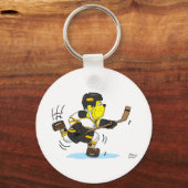 HOCKEY DOG BLACK EN GOLD SLEUTELHANGER (Voorkant)