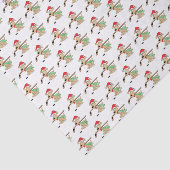 Hockey Dog Kerstmis Tissuepapier (Detail)