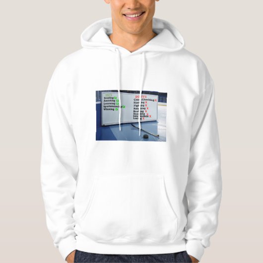 Hockey Do's and Don'ts Whiteboard Hoodie (Voorkant)