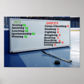 Hockey Do's and Don'ts Whiteboard Poster (Voorkant)