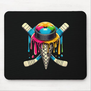 Hockey Drip Sticks Druppelende Retro Ijs Hockey Muismat