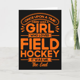 Hockey Een Meisje Dat Van Hockey Hield Kaart