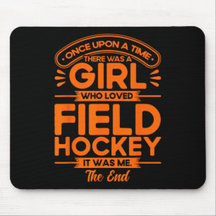 Hockey Een Meisje Dat Van Hockey Hield Muismat