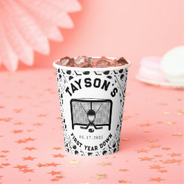 Hockey eerste jaar Down 1st Verjaardag Papier Papieren Bekers