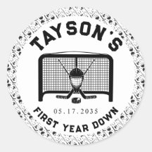 Hockey eerste jaar Down 1st Verjaardag Papier