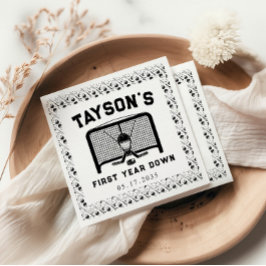 Hockey eerste jaar Down 1st Verjaardag Papier Servet