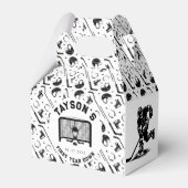 Hockey eerste jaar naar beneden 1e verjaardag bedankdoosjes (Voorkant Zijde)