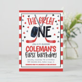 Hockey Eerste Verjaardag Uitnodigen Kaart (Staand voorkant)