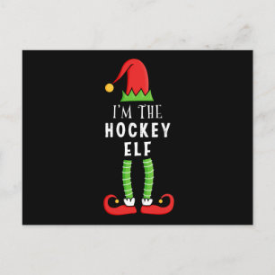 Hockey Elf kerstcadeau Briefkaart