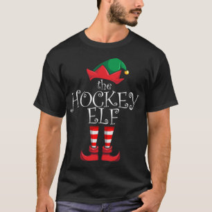 Hockey Elf Matching Family Kerstparty Pajama T-shirt