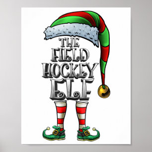 Hockey Elf Shirt Overeenkomende Familie Hockey Ker Poster