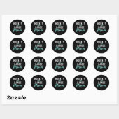 Hockey en Dance mama Ronde Sticker (Vel)