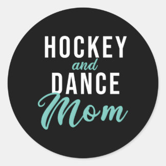 Hockey en Dance mama Ronde Sticker
