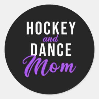 Hockey en Dance mama Ronde Sticker