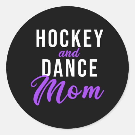 Hockey en Dance mama Ronde Sticker (Voorkant)