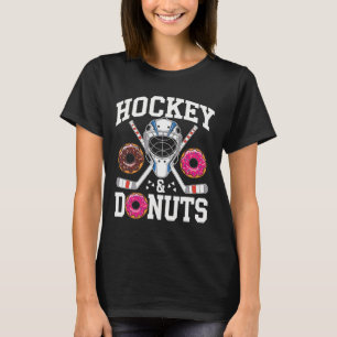 Hockey En Donuts Grappige Sport En Snack T-shirt