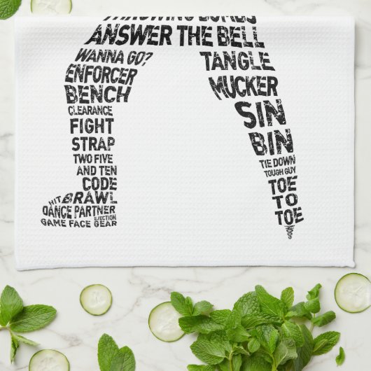 Hockey Enforcer Kitchen Towel Theedoek (Gevouwen)