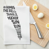 Hockey Enforcer Kitchen Towel Theedoek (Quarter Fold)