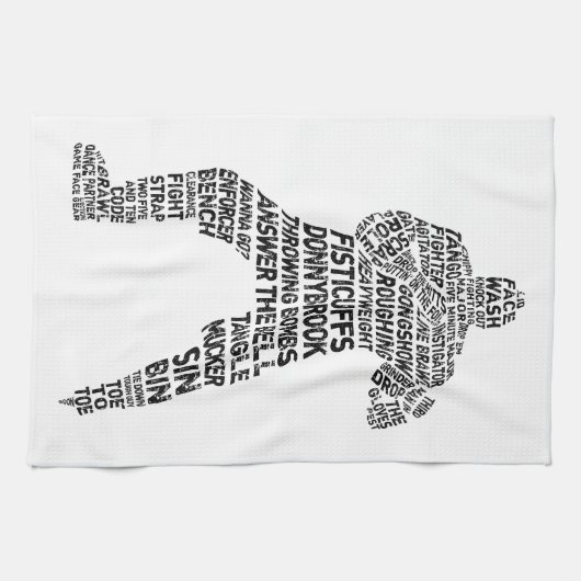 Hockey Enforcer Kitchen Towel Theedoek (Horizontaal)