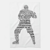Hockey Enforcer Kitchen Towel Theedoek (Verticaal)