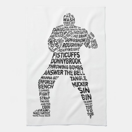 Hockey Enforcer Kitchen Towel Theedoek (Verticaal)