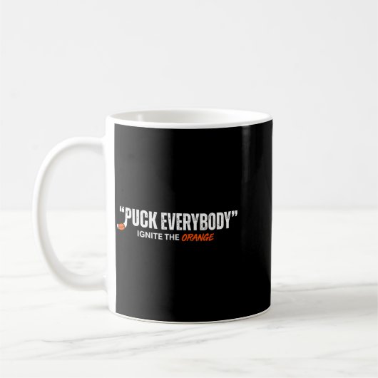 Hockey Enforcer Orange 2 Koffiemok (Links)