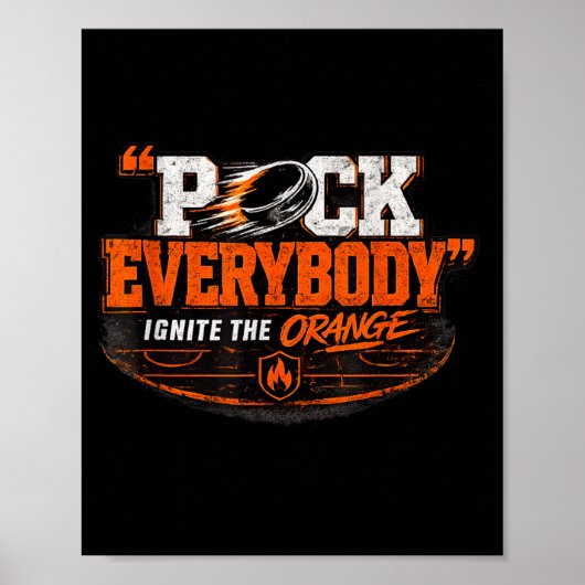 Hockey Enforcer Oranje 1 Poster (Voorkant)