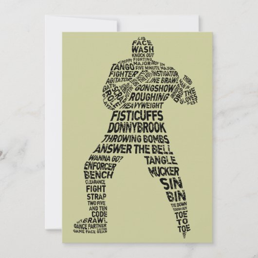 Hockey Enforcer Uitnodiging (Voorkant)