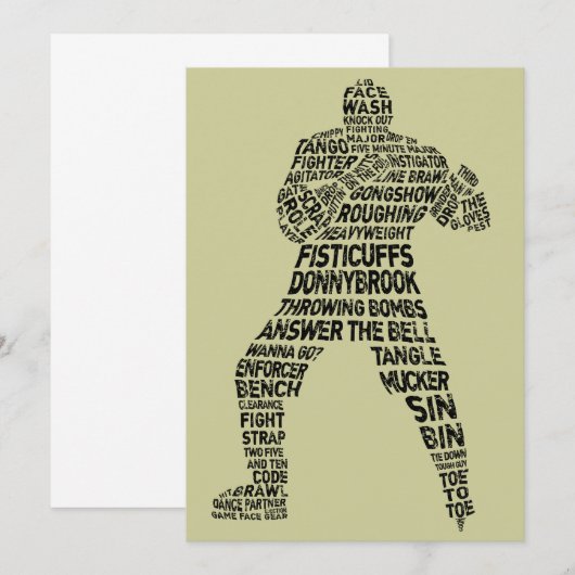 Hockey Enforcer Uitnodiging (Voorkant / Achterkant)