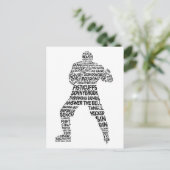 Hockey Enforcer Word Art Briefkaart (Staand voorkant)