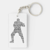 Hockey Enforcer Word Art Sleutelhanger (achterkant)