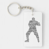 Hockey Enforcer Word Art Sleutelhanger (Voorkant)