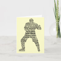 Hockey Enforcer Word Art Wenskaart