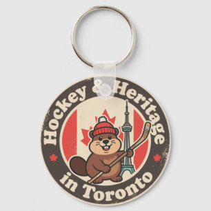 Hockey & Erfgoed_ Retro Toronto Canadees Sleutelhanger