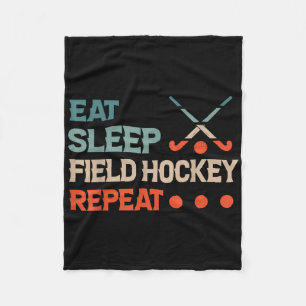 Hockey Eten Slapen Hockey Herhalen Fleece Deken