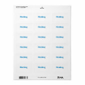 Hockey Etiket (Full Sheet)