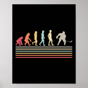 Hockey Evolutie - Sportliefhebbers Hockeyspeler Re Poster