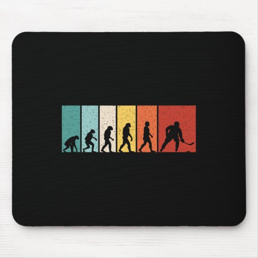 Hockey Evolution Retro IJshockeyspeler Mannen Jong Muismat (Voorkant)