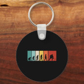 Hockey Evolution Retro IJshockeyspeler Mannen Jong Sleutelhanger (Voorkant)