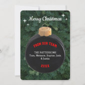 Hockey Fan gepersonaliseerd Ornament Kerst Kaart (Voorkant)