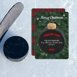 Hockey Fan gepersonaliseerd Ornament Kerst Kaart