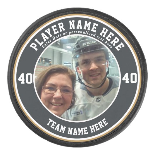 Hockey Fan Gift Hockey Puck (Voorkant)