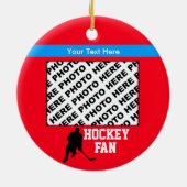 Hockey Fan Ornament Voeg Foto toe (Achterkant)