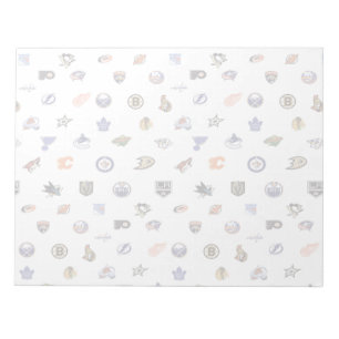 Hockey Fanatic Hockey Teams Logo Water Mark Pad Notitieblok