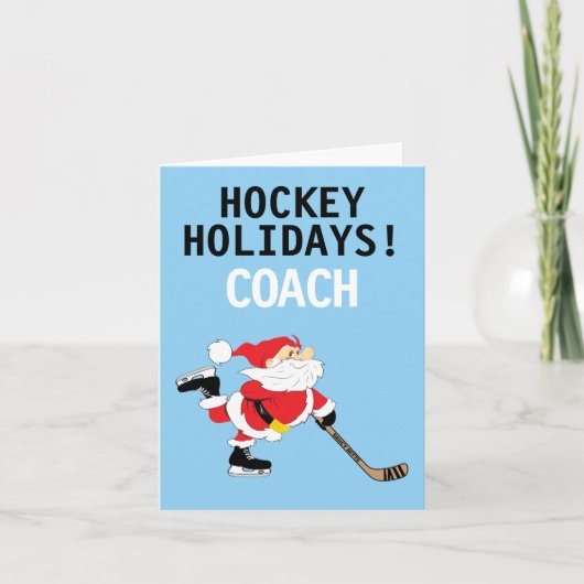 Hockey Feestdagen Coach kerstmis Kaart (Voorkant)