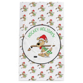 Hockey Feestdagen Hockey Dog Small Gift Bag Klein Cadeauzakje (Voorkant)